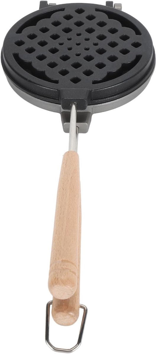 Wafelijzer Pan - Wafelmaker Sandwichijzer - Ontbijt Bakken - Dubbelzijdig Antiaanbak - 23 x 23 x 4 cm - Zwart