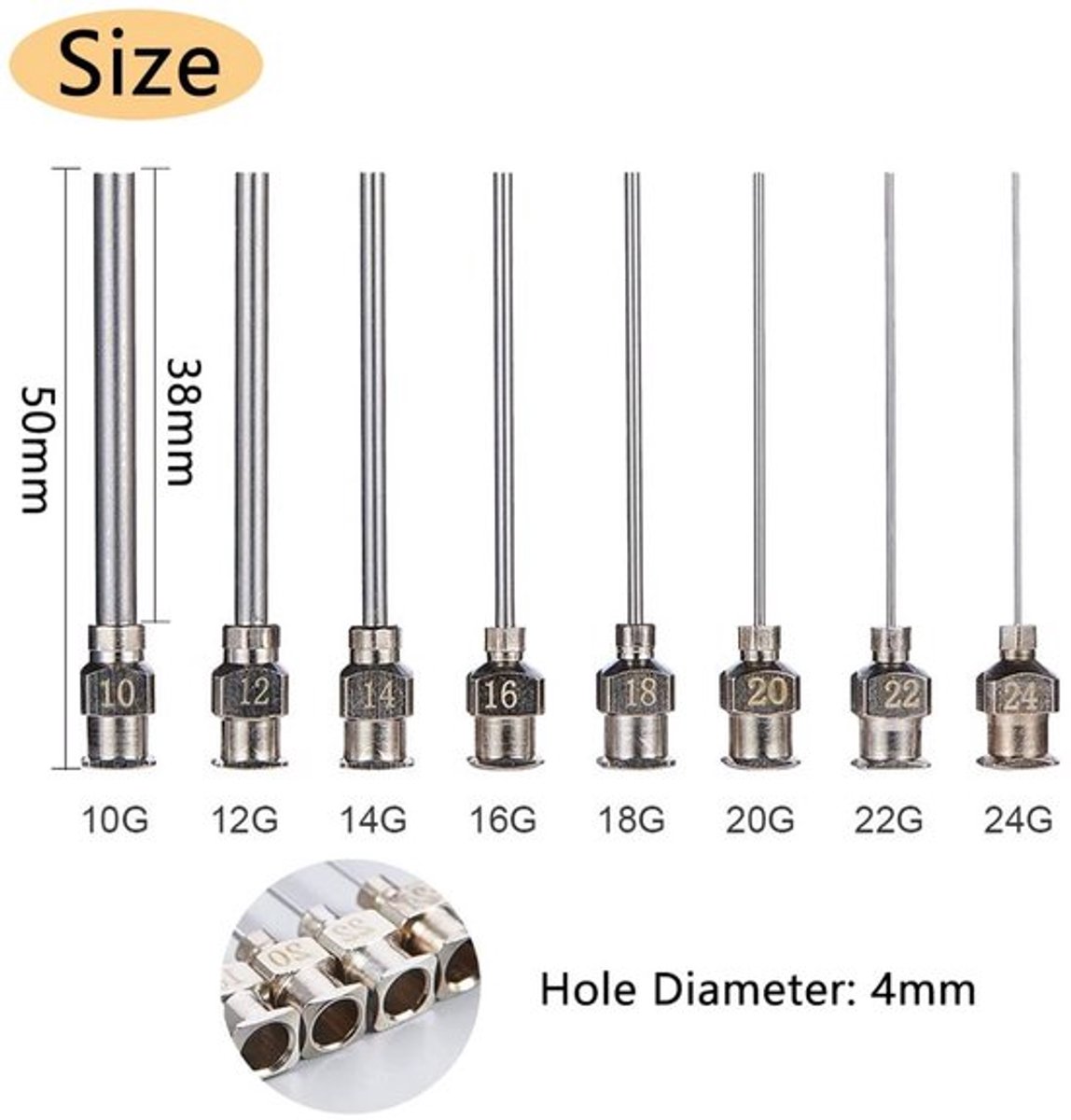 RVS doseernaald 1,5 inch - 16 stukken - blunt