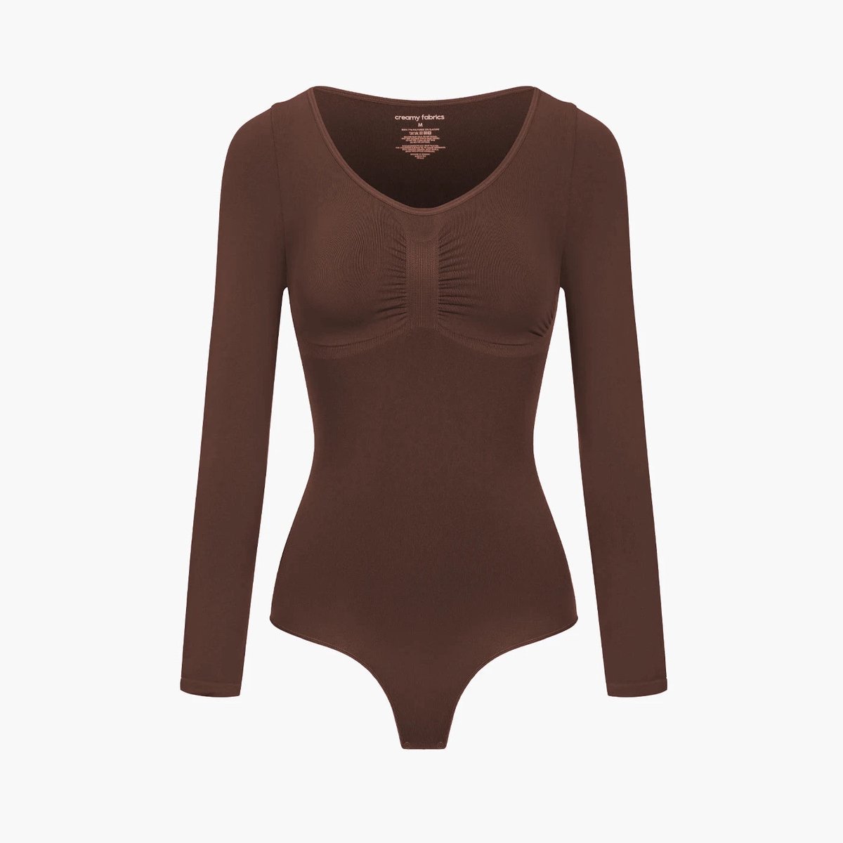 cfab by creamy fabrics Creamy Fabrics - Bodysuit Sculpting Shapewear Lange Mouwen Met Slip - Ademend - Anti-Zweet - Ultra Zacht - Comfortabel - Sculptend - Perfecte Pasvorm