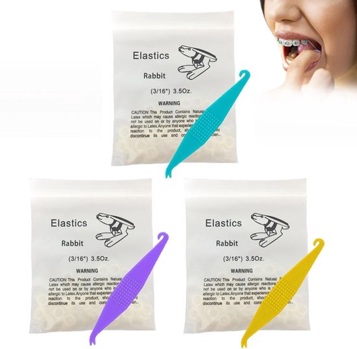 Orthodontische Elastiekjes 300 Stuks - Multifunctionele Orthodontische Elastieken - Tandopening - Rubber - Lichtgewicht - Veilig en Niet Giftig - Beugelbandjes