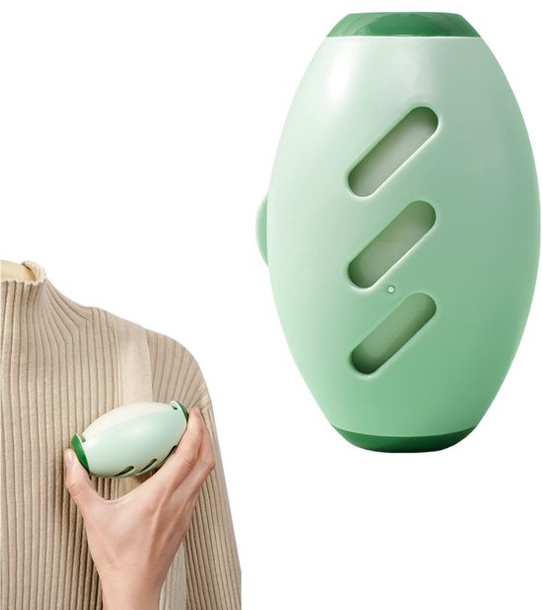 Lintroller Herbruikbaar - Pluisverwijderaar voor Kleding - Gel Pluisroller - Efficiënte Reiniging - 10 x 6,5 cm - Groen