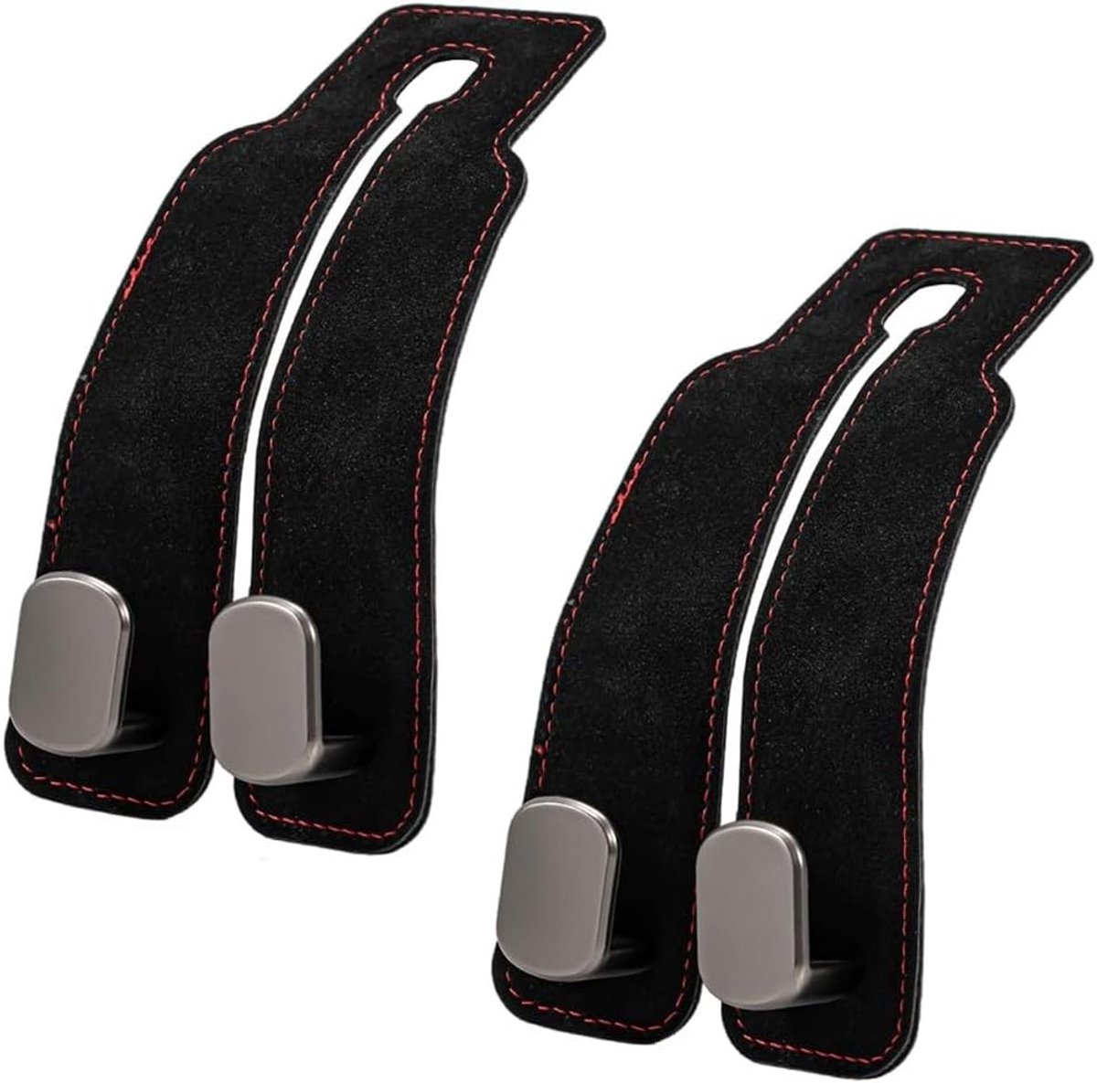 Car Storage Hooks, 2 Pack, Double Rear Hooks, Car Seat Hooks for Car, Headrest Holder, Car Hook (Black) - ShopVlot