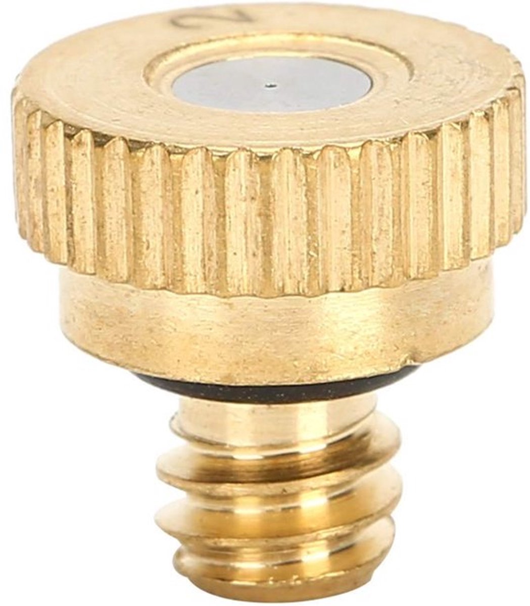 Vernevelingsnozzle 0,2mm - 10 Stuks - Lage Druk - Messing - Corrosiebestendig - Waterbesparend - Sproeikop