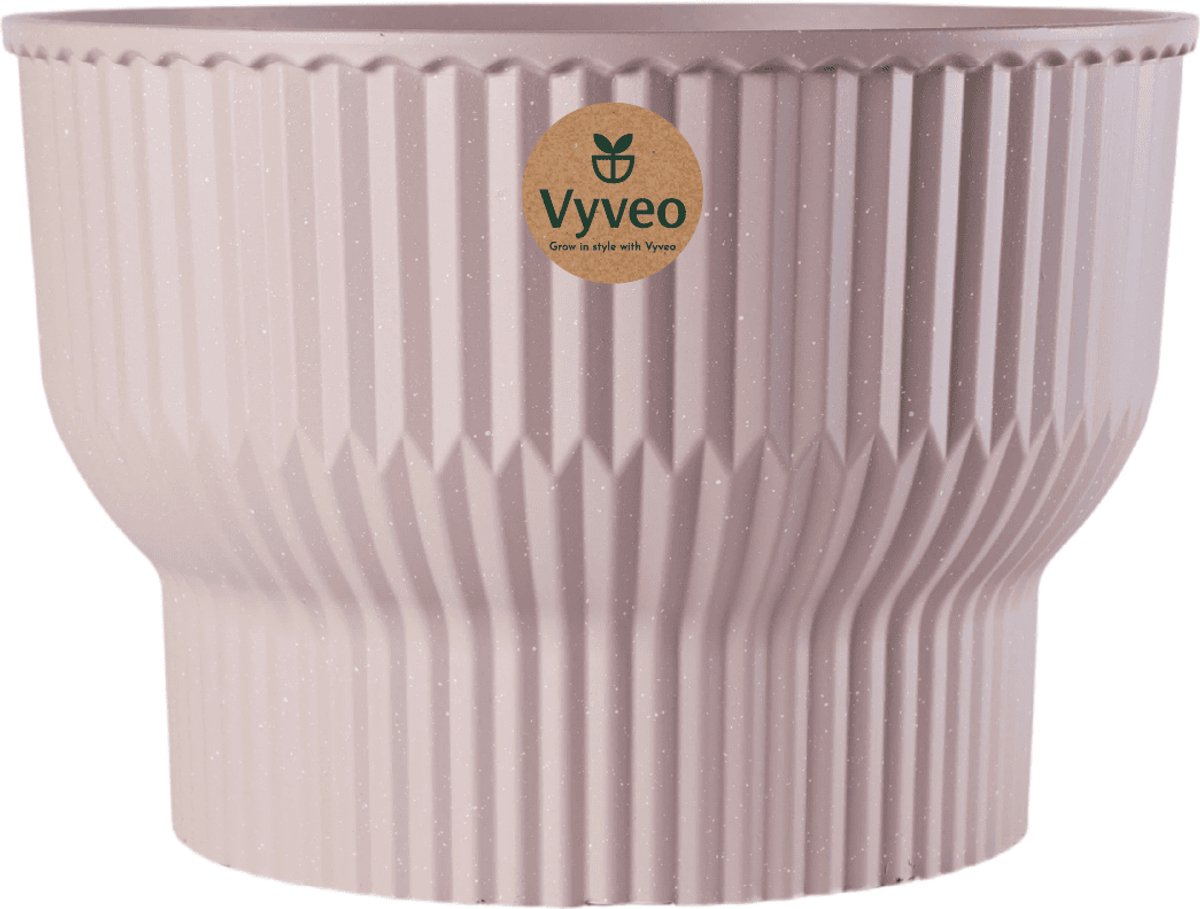 Vyveo - Bloempot Norma - 35x24 - Taupe - Bloempot voor binnen en buiten - Lichtgewicht - Breukbestendig - Vorstbestendig - UV-bestendig