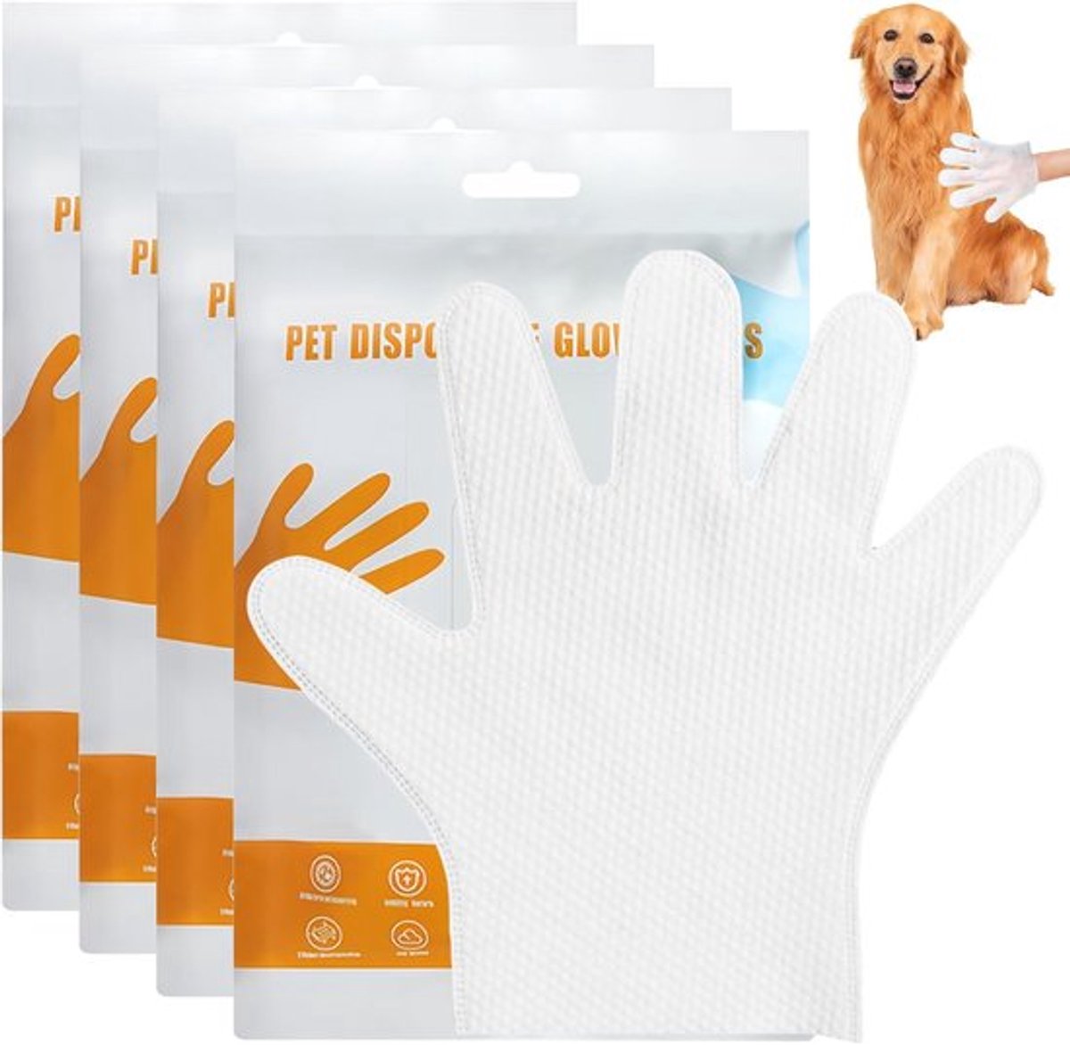 SnelShoppen - Pet Wipes voor Honden en Katten, Wegwerp Wasdoekjes voor Dierenverzorging, Geurverwijderende Doekjes voor Pootjes, Vacht, Oren, Poep en