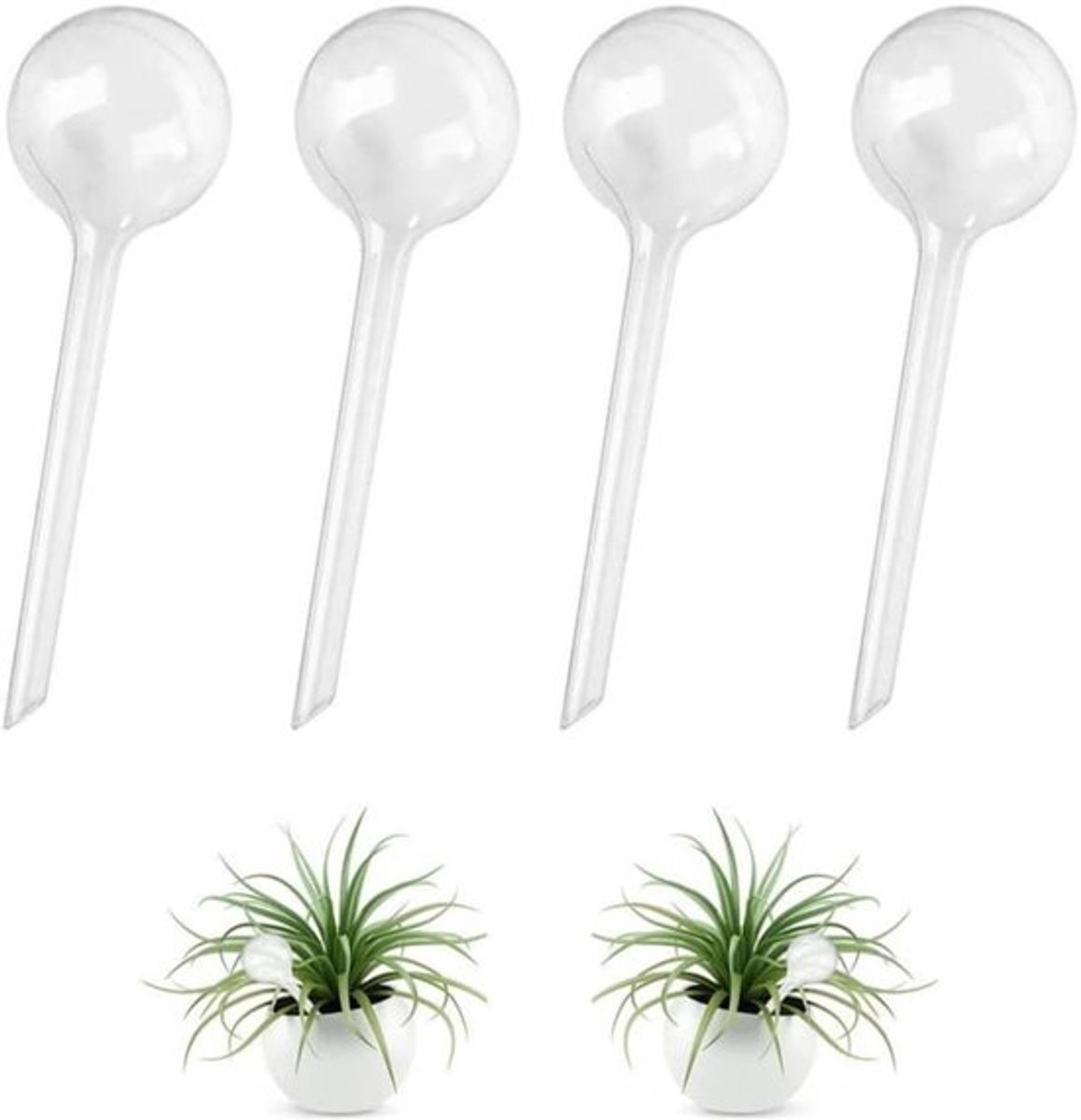 Gietkugels 4 Stuks - Zelfbewatering voor Potplanten - Plantenbewatering - Plantendruppelaar - Zelfbewateringssysteem - Geschikt voor Binnen/Buitenplanten - Bewateringsballen