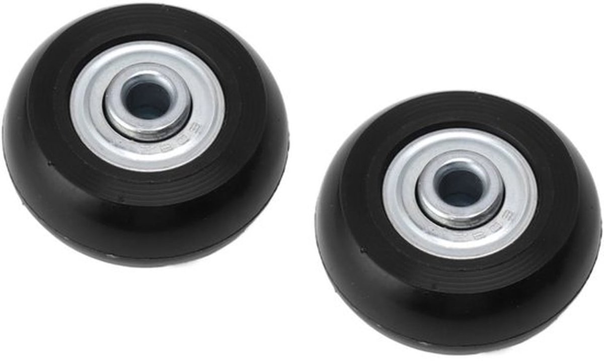 Kofferzwenkwielen Vervangingsset - Stille PU-rubberlagerset - Slijtvast - Geluidsarm - Universele Zwenkwielen - 45 mm x 18 mm - Kofferwielen