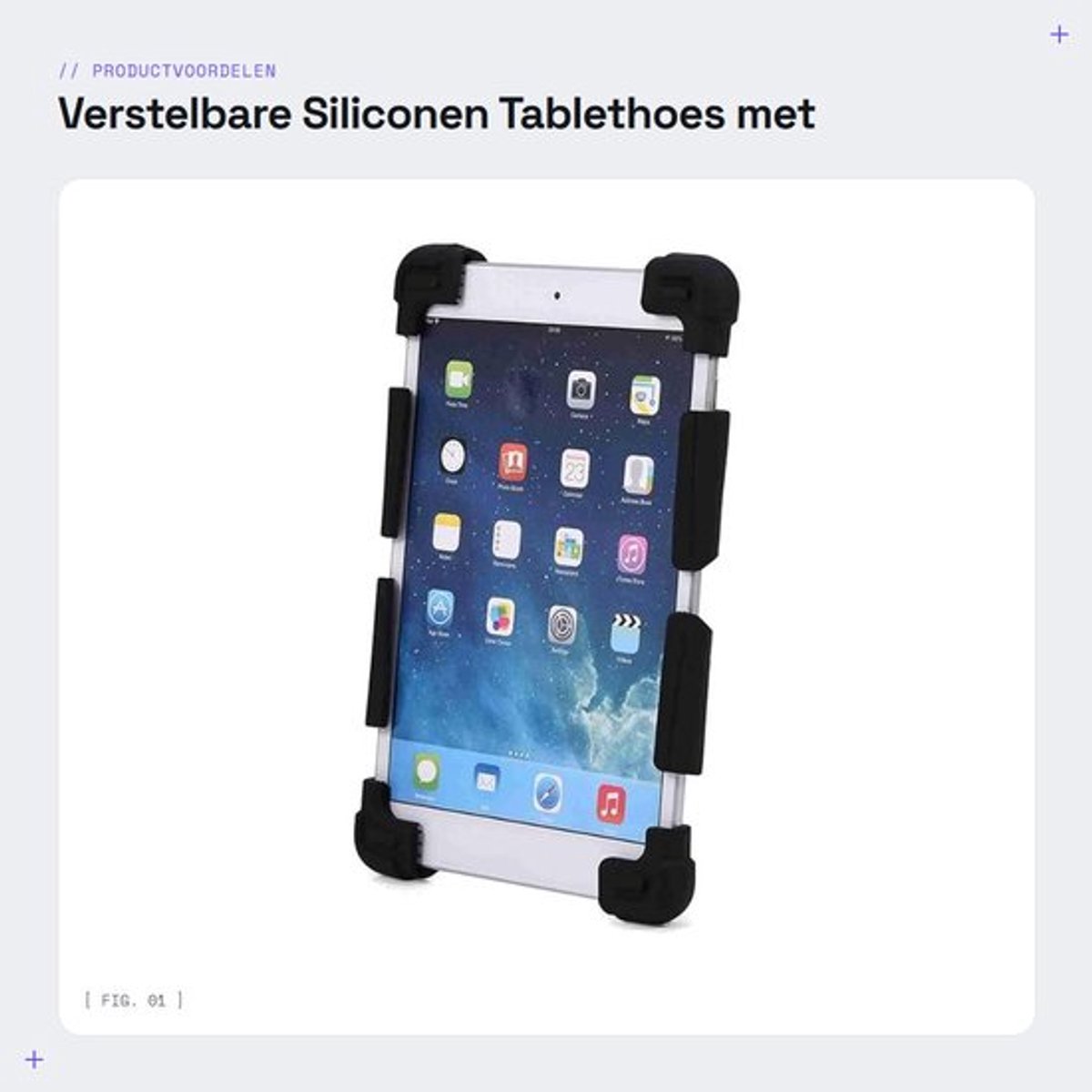 Tablethoes Schokbestendig - Universele Bescherming 9-12 Inch - Verstelbare Standaard - Ergonomisch Siliconenontwerp - Stofdicht en Wasbaar - Tabletcase