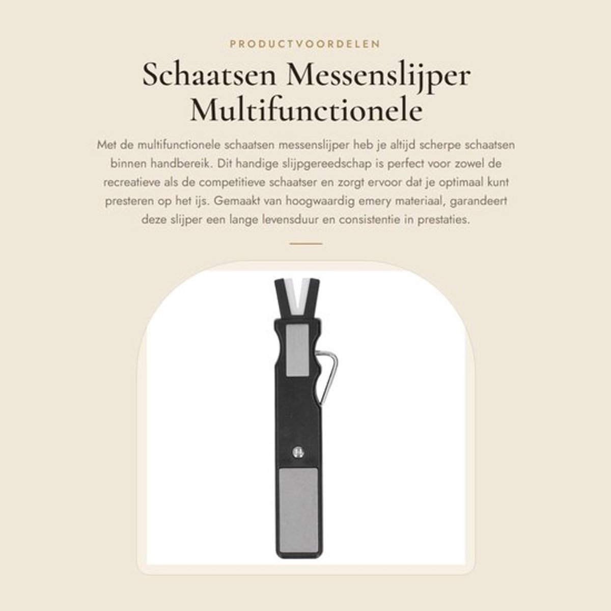 Messenslijper Multifunctioneel - Schaatsenslijper - Slijpgereedschap - Slijtvast - Lichtgewicht - Keramische Rand - Schaatsen
