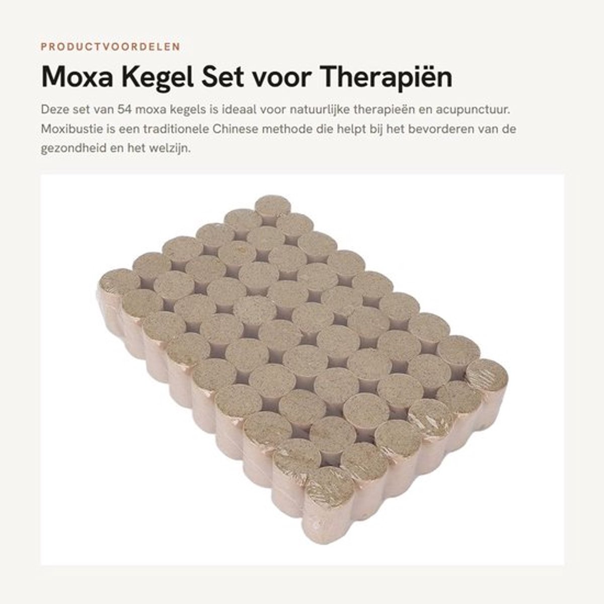 Moxa Stick 54-delige Set - Natuurlijke Alsem - Huishoudelijke Therapie - Moxibustie - Pijnstillend Effect - Veilig en Betrouwbaar
