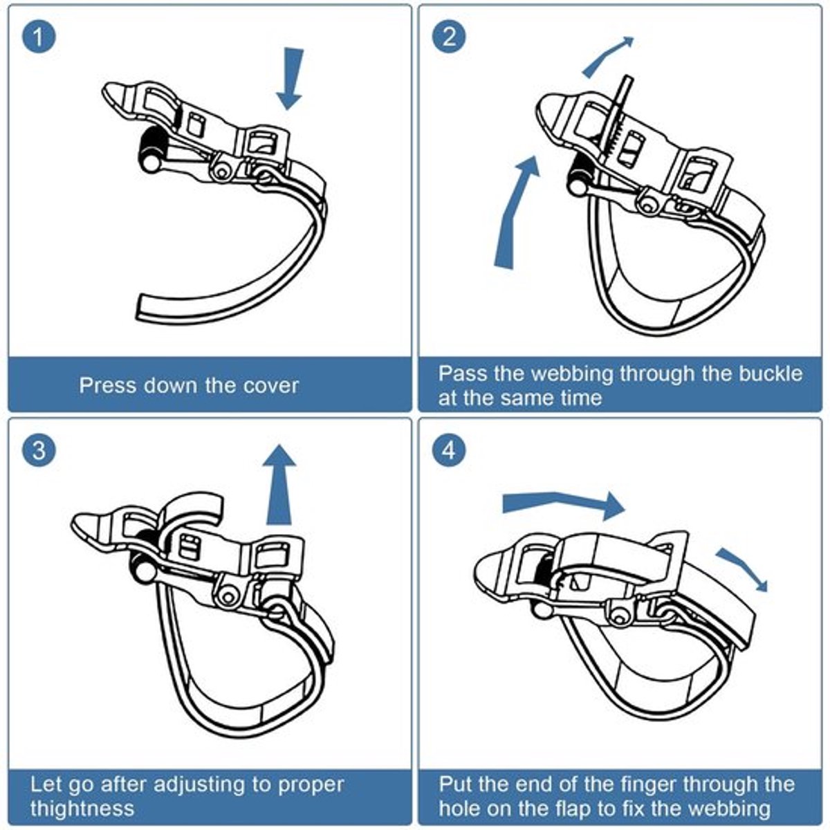 Fietspedalen Duurzaam Nylon - Lichtgewicht Ontwerp - Verbeterde Stabiliteit - Eenvoudige Installatie - Antislip Clips - Verstelbare Straps - Fietsaccessoires