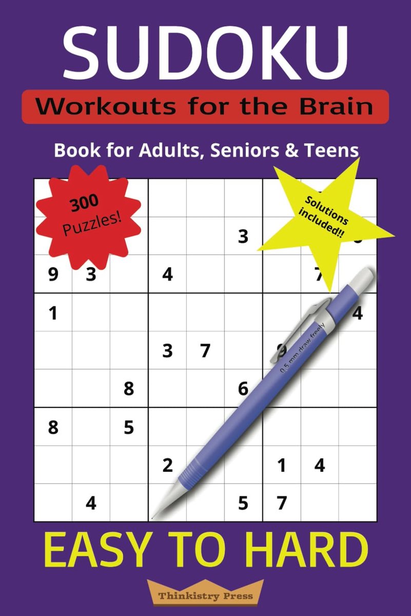SnelShoppen - Sudoku Workouts voor de Brein: 300 Puzzels van Makkelijk tot Moeilijk voor Volwassenen, Senioren & Tieners - Perfecte Breintraining