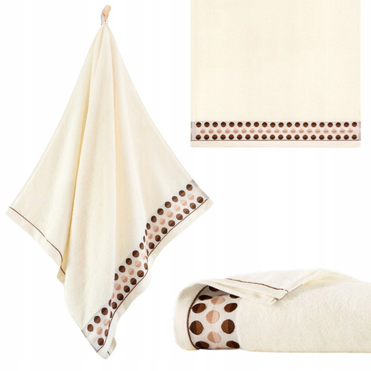 Zwoltex ZEN-2 Serie - Handdoek - Ecru - 70x140 cm - Hoogwaardige Egyptische Katoen