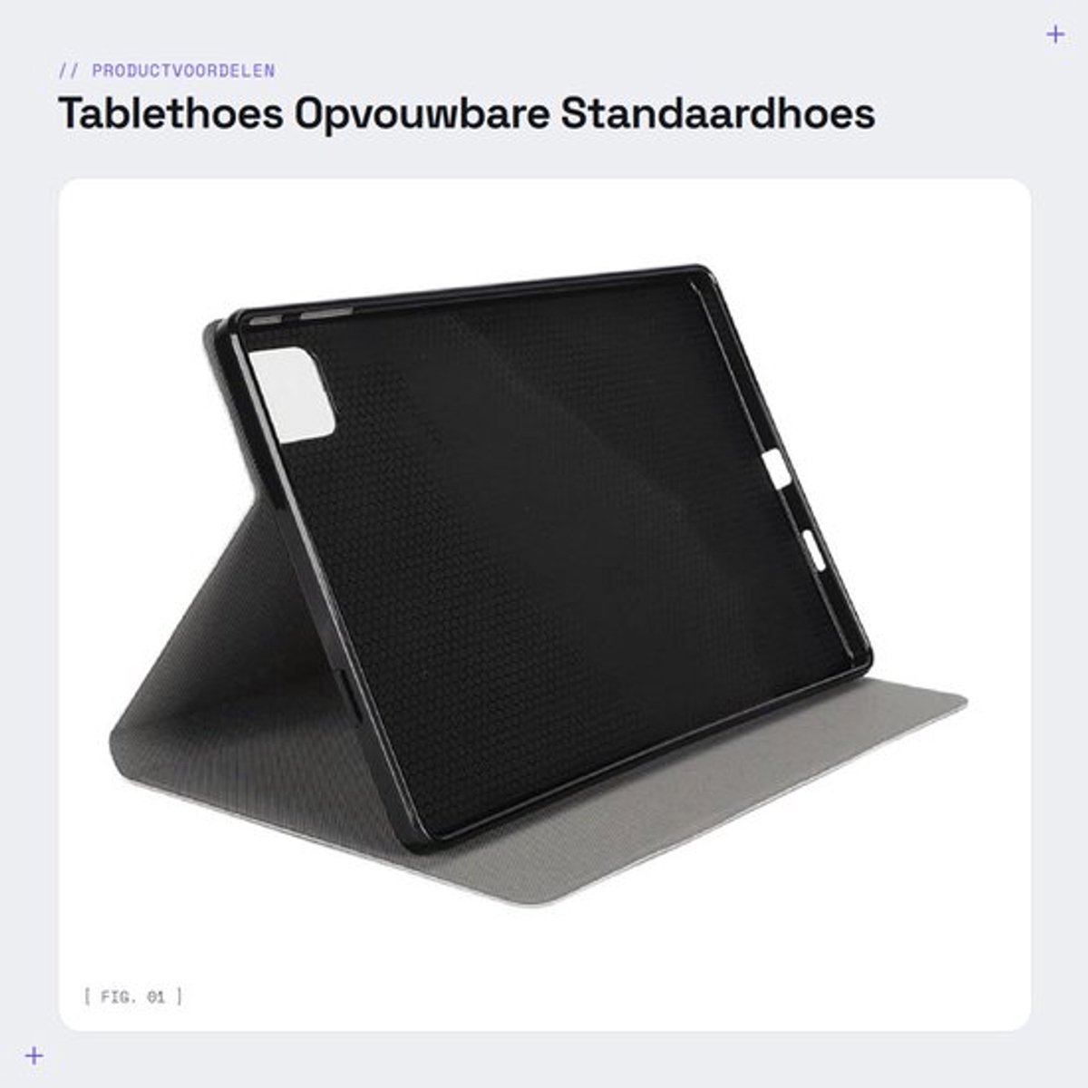 Tablethoes Valbestendig - PU-lederen Opvouwbare Standaardhoes - Nauwkeurige Gatpositie - Lichtgewicht - Comfortabel en Duurzaam - Tabletcase