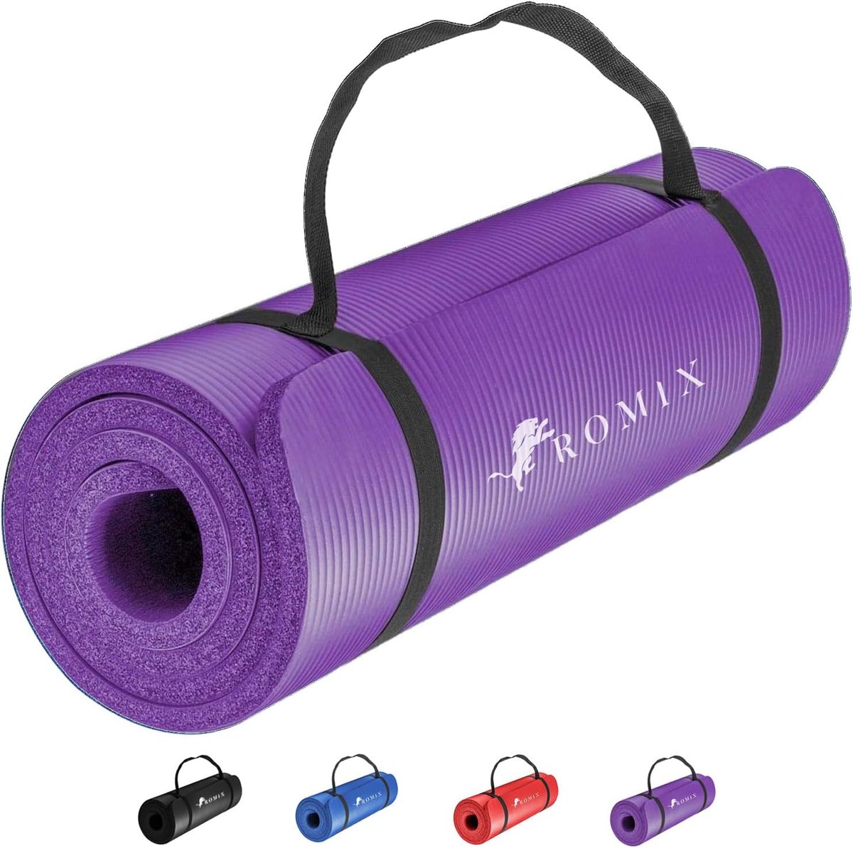 SnelShoppen - Yoga Mat 10mm Dikte - Milieuvriendelijk NBR Schuim - Oefenmat met Draagtas en Strap - 180x60cm Antislip Professionele Training Mat voor