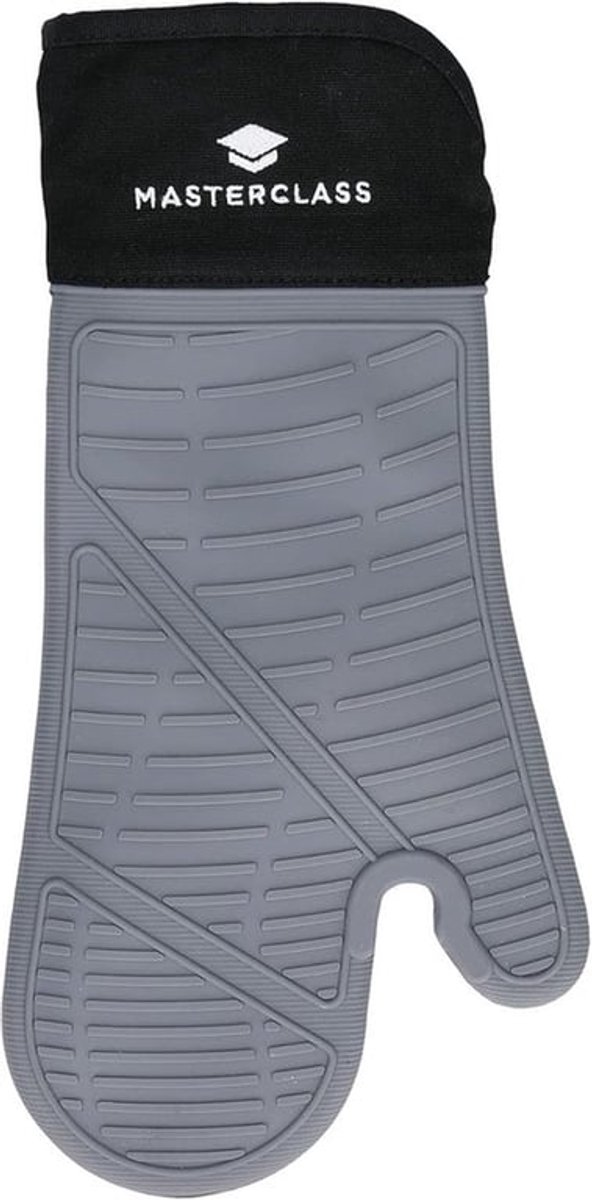 SnelShoppen - Waterdichte Siliconen Ovenwant met Extra Veilige Antislip Handgreep - Hittebestendig, Flexibel, voor Keuken, Grillen, Bakken, BBQ - Zwar