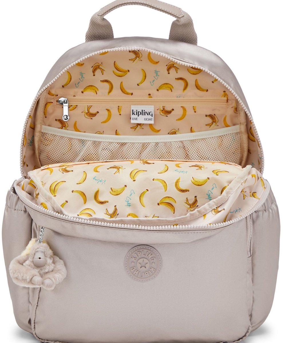 kipling rugzak luiertas Basic Plus Maisie Baby Backpack Tiny Metal Glow Taupe – foto 8