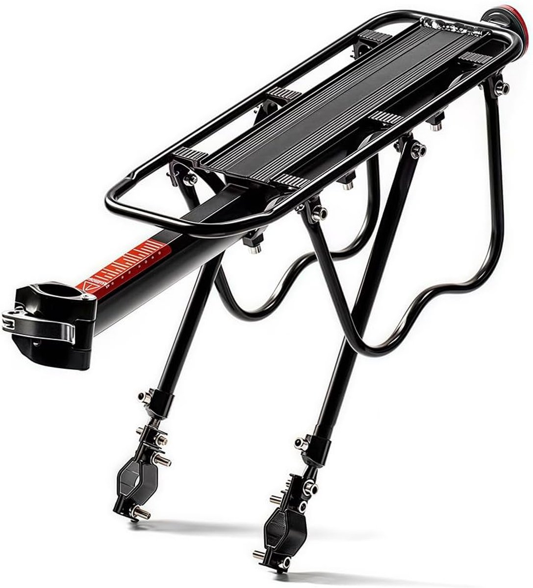 SnelShoppen - Achterdrager Fiets - 50kg Capaciteit - Reflecterend, Verstelbaar, Snelle Montage - Lichtgewicht Aluminium Luggage Rack voor Mountain en