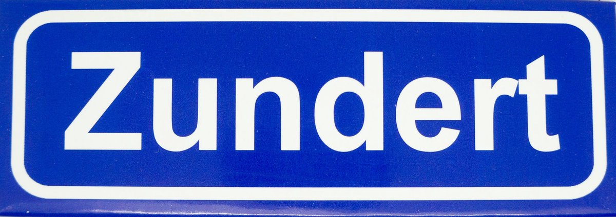 Souv© - koelkast magneet - plaatsnaam bord - kombord - souvenir - koelkastmagneetje - relatiegeschenk Zundert