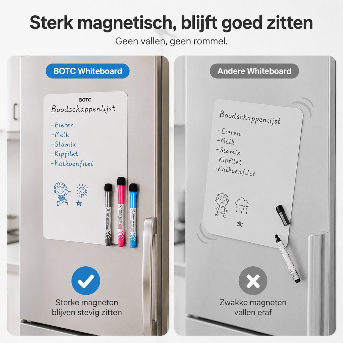 BOTC Magnetisch Whiteboard voor Koelkast - 23*30cm - Weekplanner - Memobord - Maandplanner - Wit — cadeau in Kalenders & Planners - foto 5