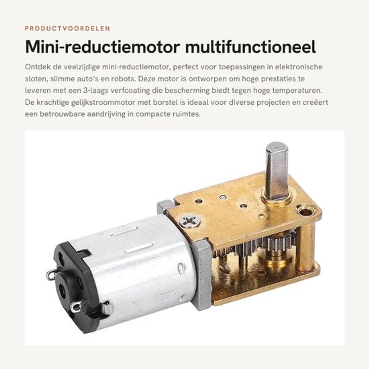 Mini-reductiemotor - multifunctioneel - anti-hoge temperatuur - 3-laags verfcoating - voor robots - voor slimme auto