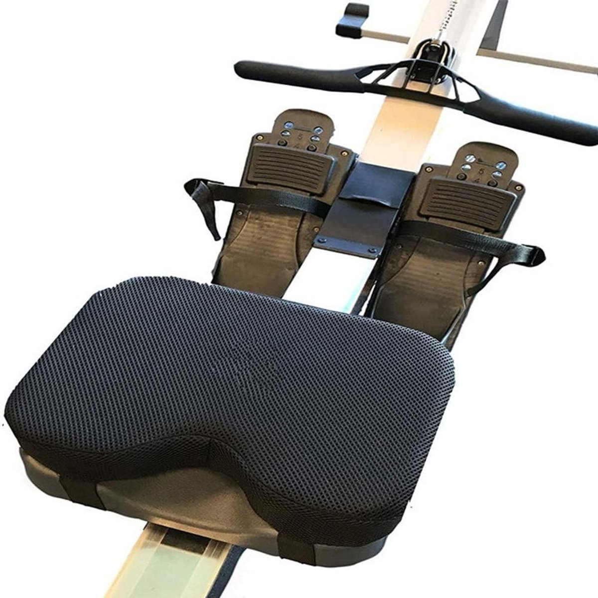 Comfortabel zitkussen van traagschuim voor roeiboten met antislip en wasbare riem