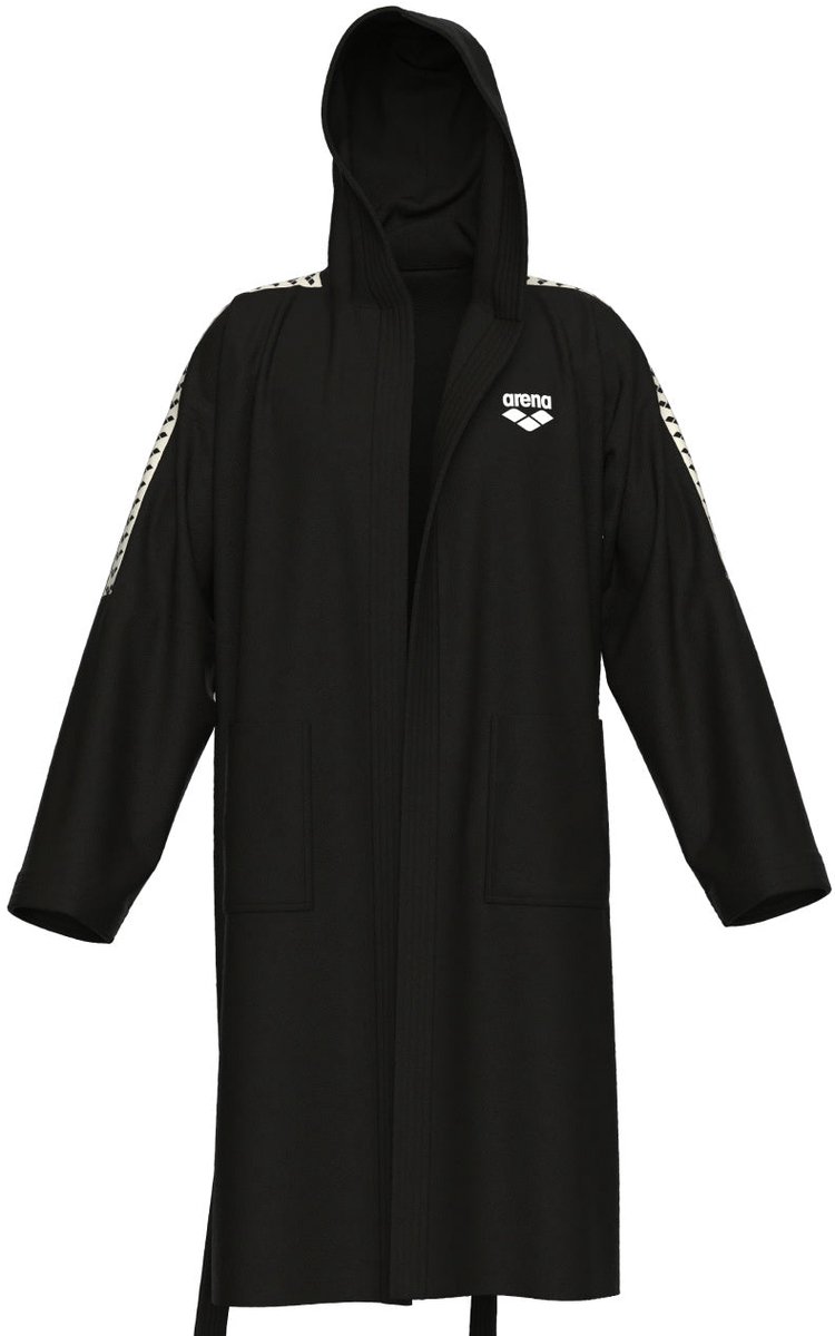 Arena Badjas Team Stripe Zwart/Wit