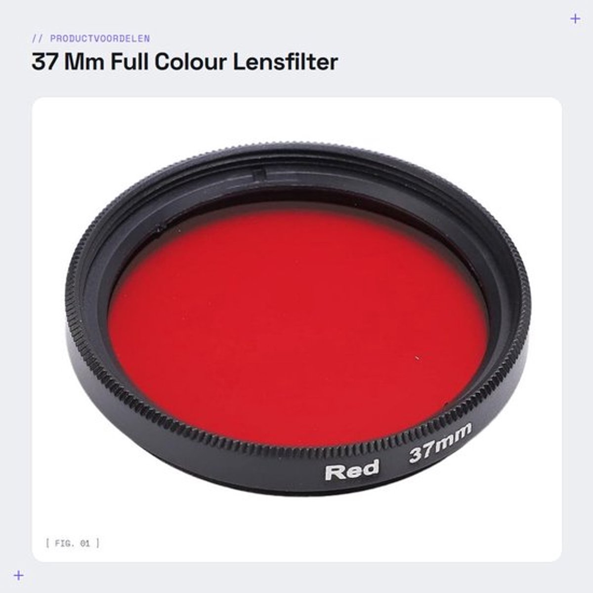 Lensfilter 37 Mm - Gekleurd Filter voor Spiegelreflexcamera's - Camera-accessoires - Opbergdoos - Rood/Groen/Blauw/Oranje/Geel - Geschikt voor Fotografie