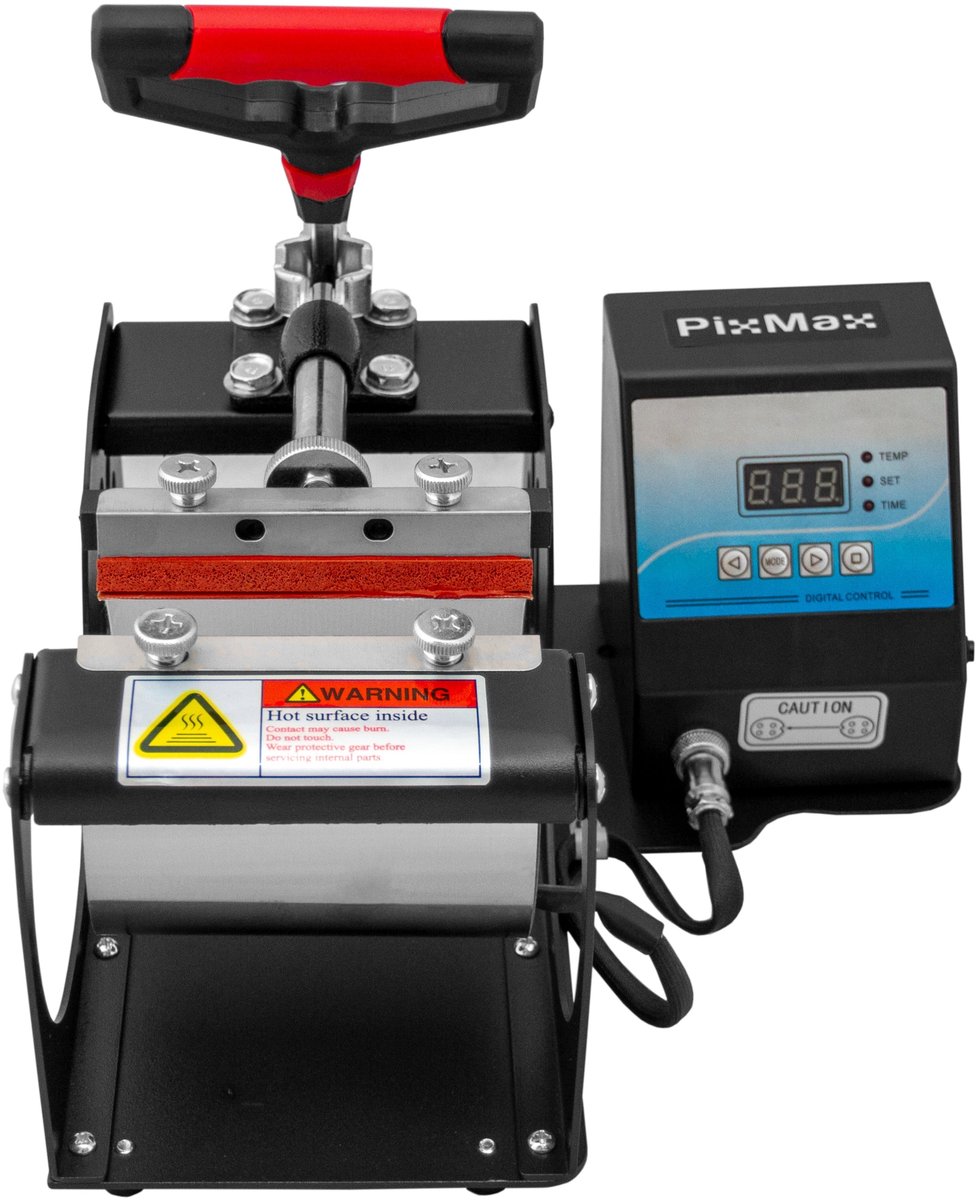Mokkenhittepers - voor 11 oz mokken - tot 220 °C - timer tot 999 sec
