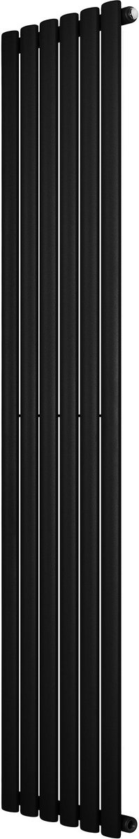 Ovale design radiator - 1 kolom - 1800x360 mm - zwart