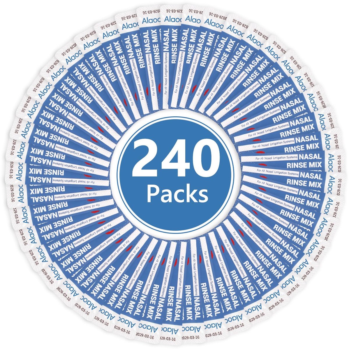 SnelShoppen - Neusspoelzout voor verkoudheid en pollenallergie, 240 x 2,7 g neusspoelzout voor kinderen, ideaal voor neusspoeling, allergieën en verst