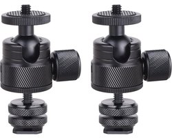SnelShoppen - ARTCISE CB20 Mini Ball Head - CNC Machining Tripod Head - Aluminium Alloy - 360 Graden Rotatie - Voor Telefoon en Camera - Maximaal 3kg