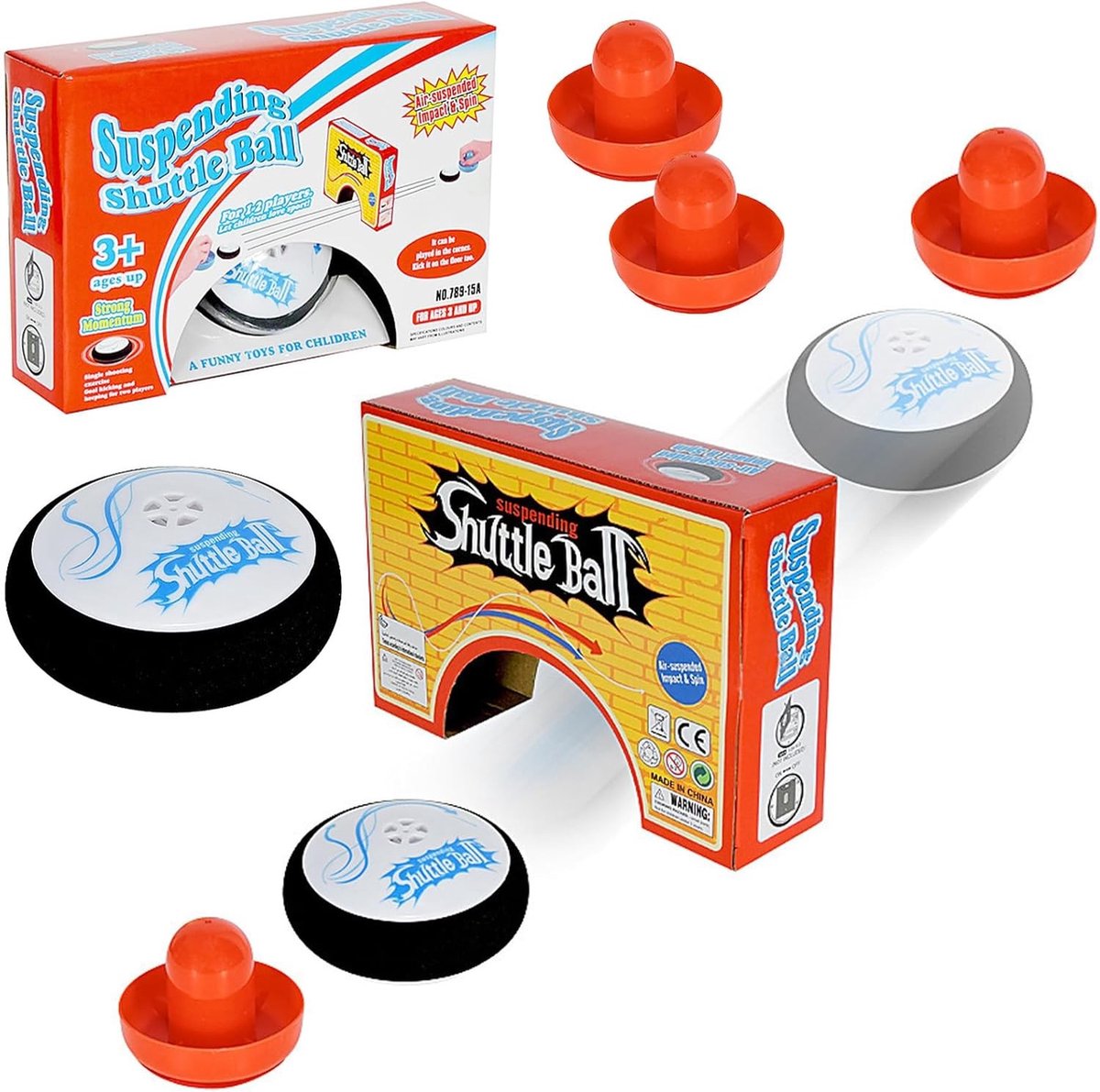 Draagbaar Air Hockey Spel met 2 Glijders, Mini Hockey Puck voor Binnen en Buiten, Perfect voor Feestjes en Spelletjesavonden