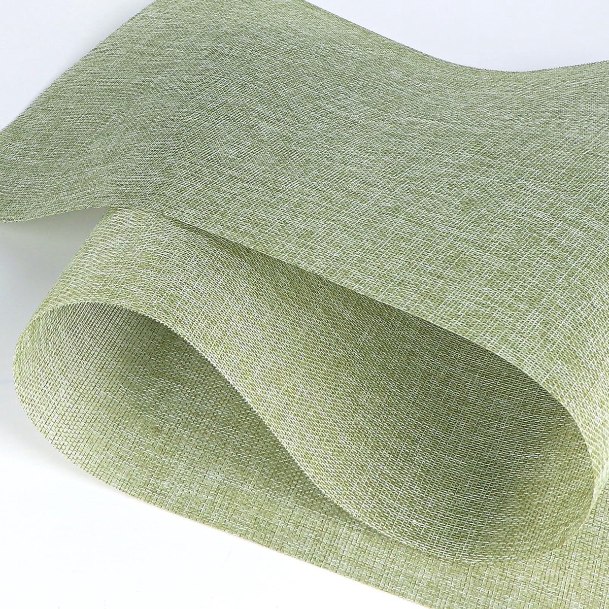 SnelShoppen - Tafelloper Groen 20 cm x 25 m - Tafeldecoratie Linnenlook - Vintage Groen voor Bruiloft, Verjaardag, Doop en Feestelijke Gelegenheden
