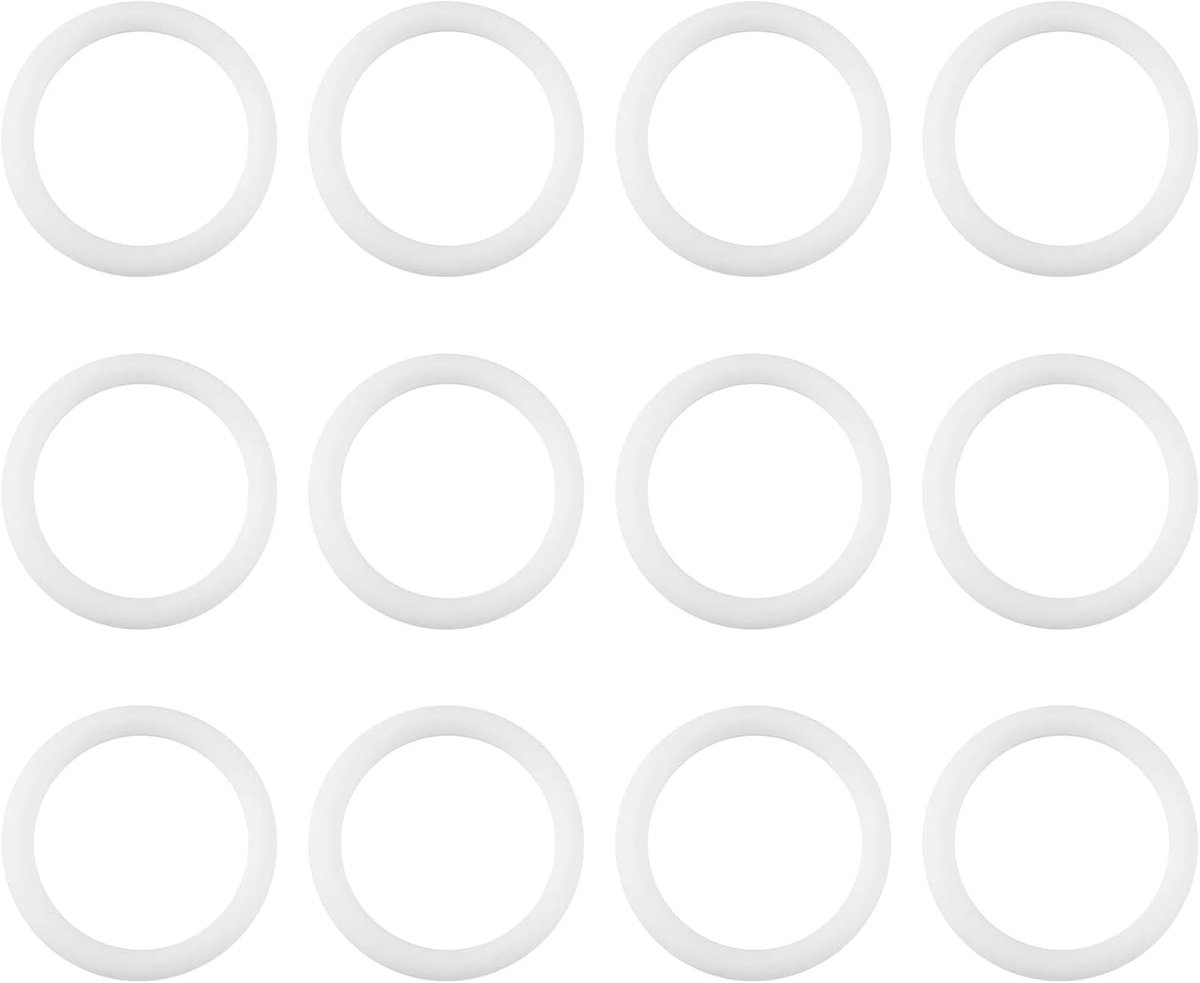 12 Stuks Veilige Fopspeenhouders van Silicone, O-Ring Adapter voor Fopspeenkettingen, Transparant en Duurzaam voor Kinderen