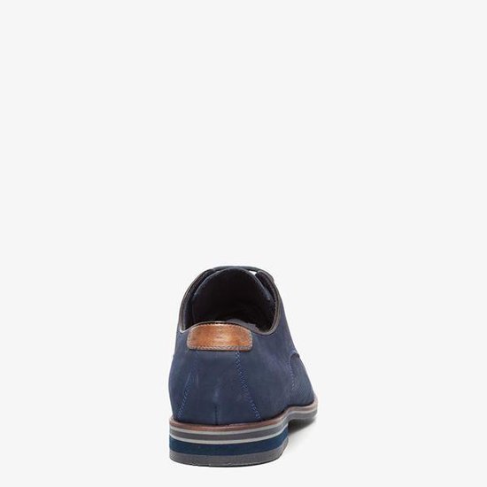 Van Beers leren heren veterschoenen - Blauw - Maat 41 | bol.com