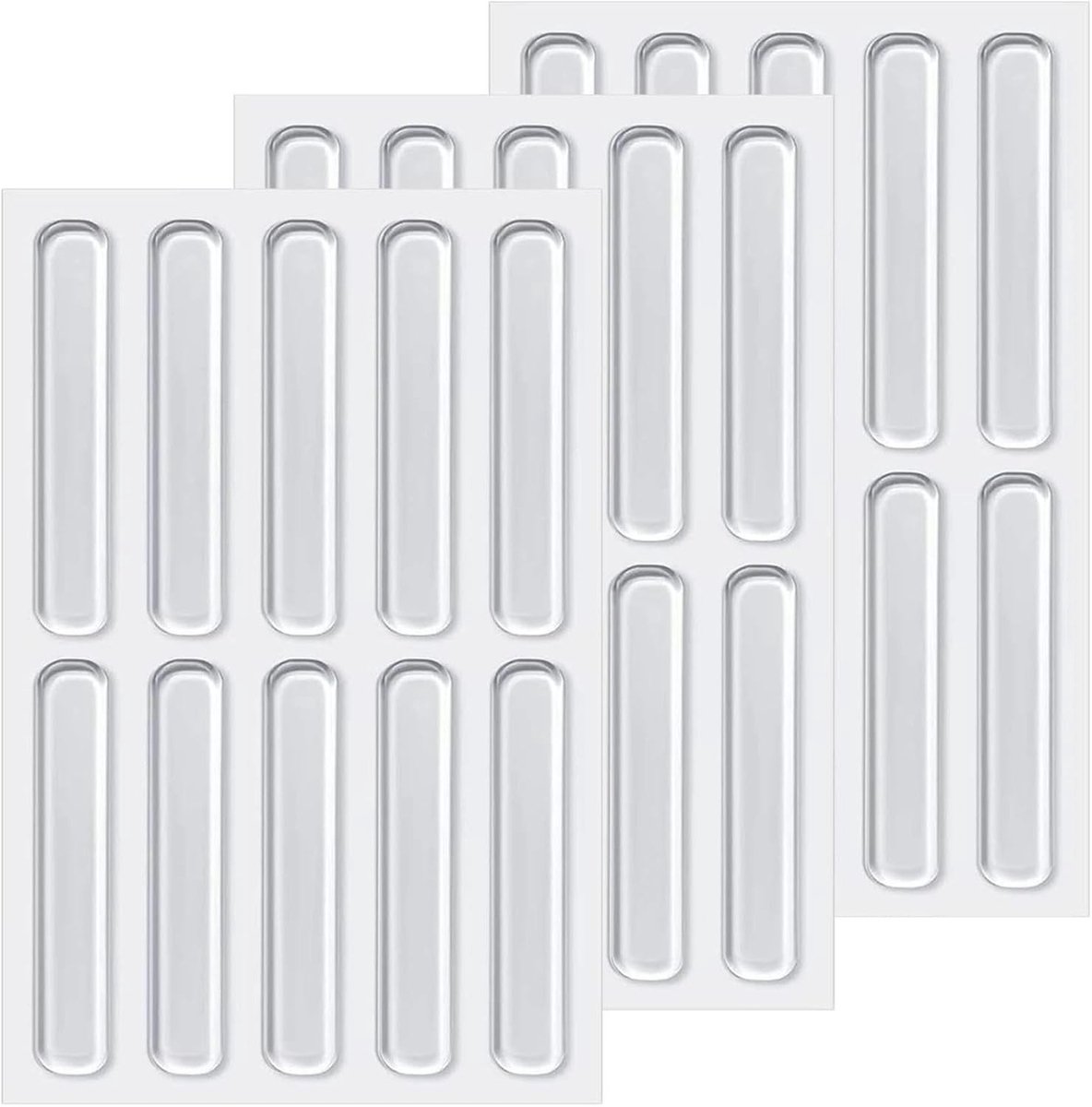30 Stuks Antislip Pads voor Glazen Platen - Silicone Beschermers voor Meubels, Deuren en Kasten, Zelfklevende Stootdempers tegen Krassen en Schade