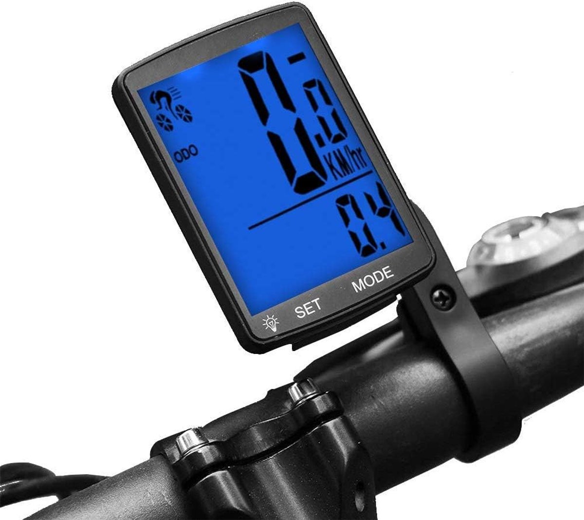 SnelShoppen - Draadloze Fiets Snelheidsmeter met LCD Scherm, Waterdichte Fiets Computer, Kilometerteller, Temperatuurmeting en Stopwatch Functie