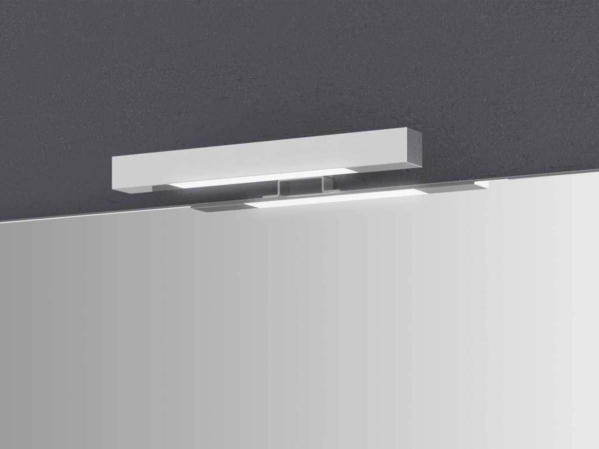 SnelShoppen - Badkamerspiegel met Verlichting en Plank 60 cm - Wandspiegel Koudwit Licht - Energiebesparend en Stijlvol voor Badkamer, Toilet en Woonk