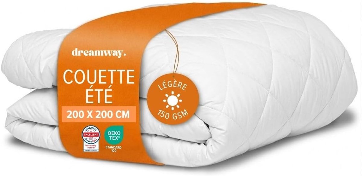 SnelShoppen - Zomerdekbed 200 x 200 cm, Licht en Ademend Microvezel Dekbed, Ideaal voor de Zomer, Perfect voor Bed, Camping en Kinderen