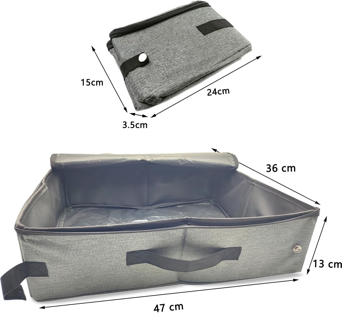Opvouwbare kattenbak met deksel en schep – Draagbare kattenbak voor kitten – Waterdicht en duurzaam – Gemakkelijk te reinigen – Binnen en buiten – Auto – 47 x 36 cm – XL – Grijs Opvouwbare kattenbak met deksel en schep – Draagbare kattenbak voor kitten – Waterdicht en duurzaam – Gemakkelijk te reinigen – Binnen en buiten – Auto – 47 x 36 cm – XL – Grijs