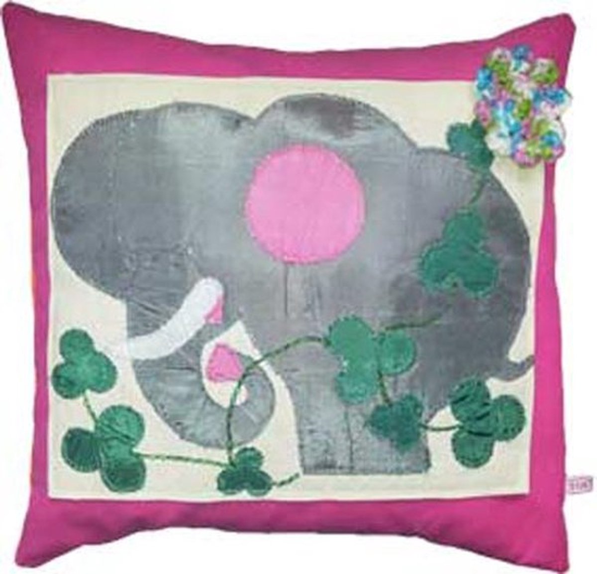 Toetie & Zo Handgemaakt Kussen Animaux Retro Olifant, Kinderkamer
