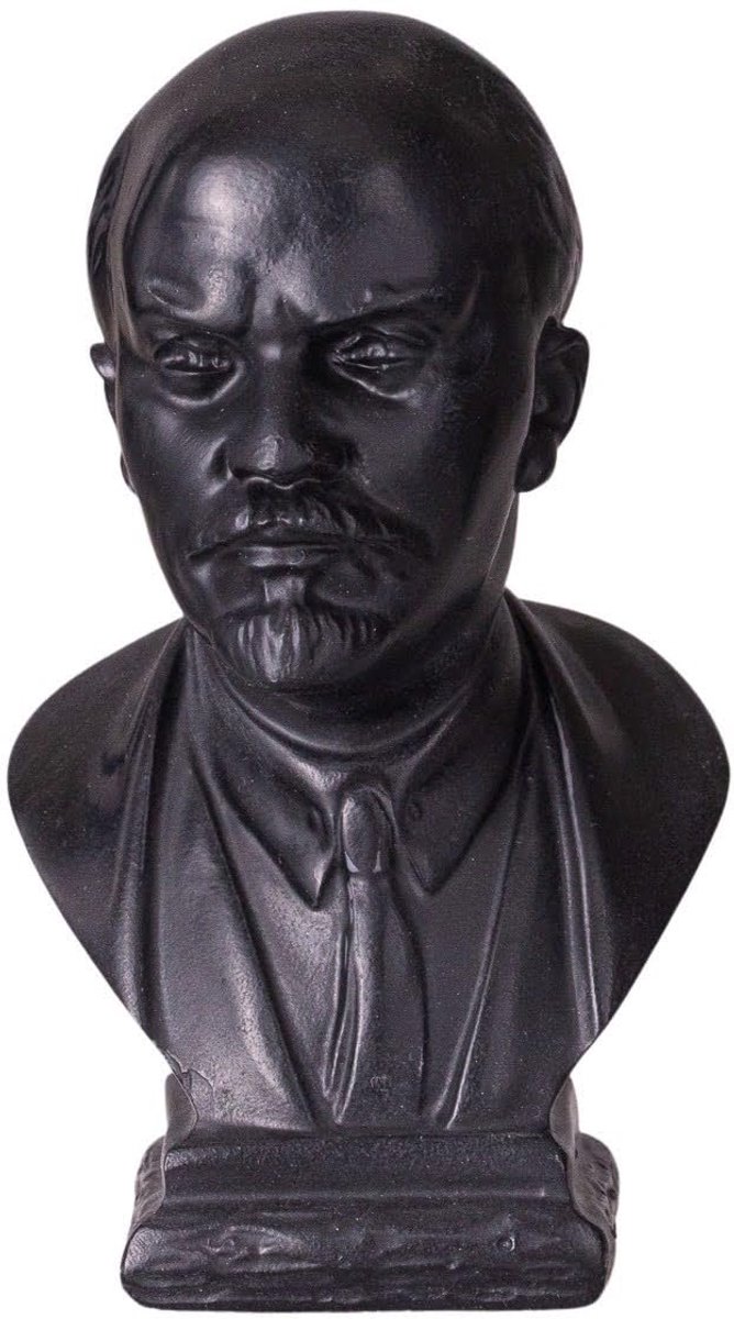 SnelShoppen - Sovjet Russische Vladimir Lenin Buste Standbeeld Sculptuur 9,5 cm - Decoratief Kunstwerk voor Verzamelaar, Historisch Thema, Uniek Cadea