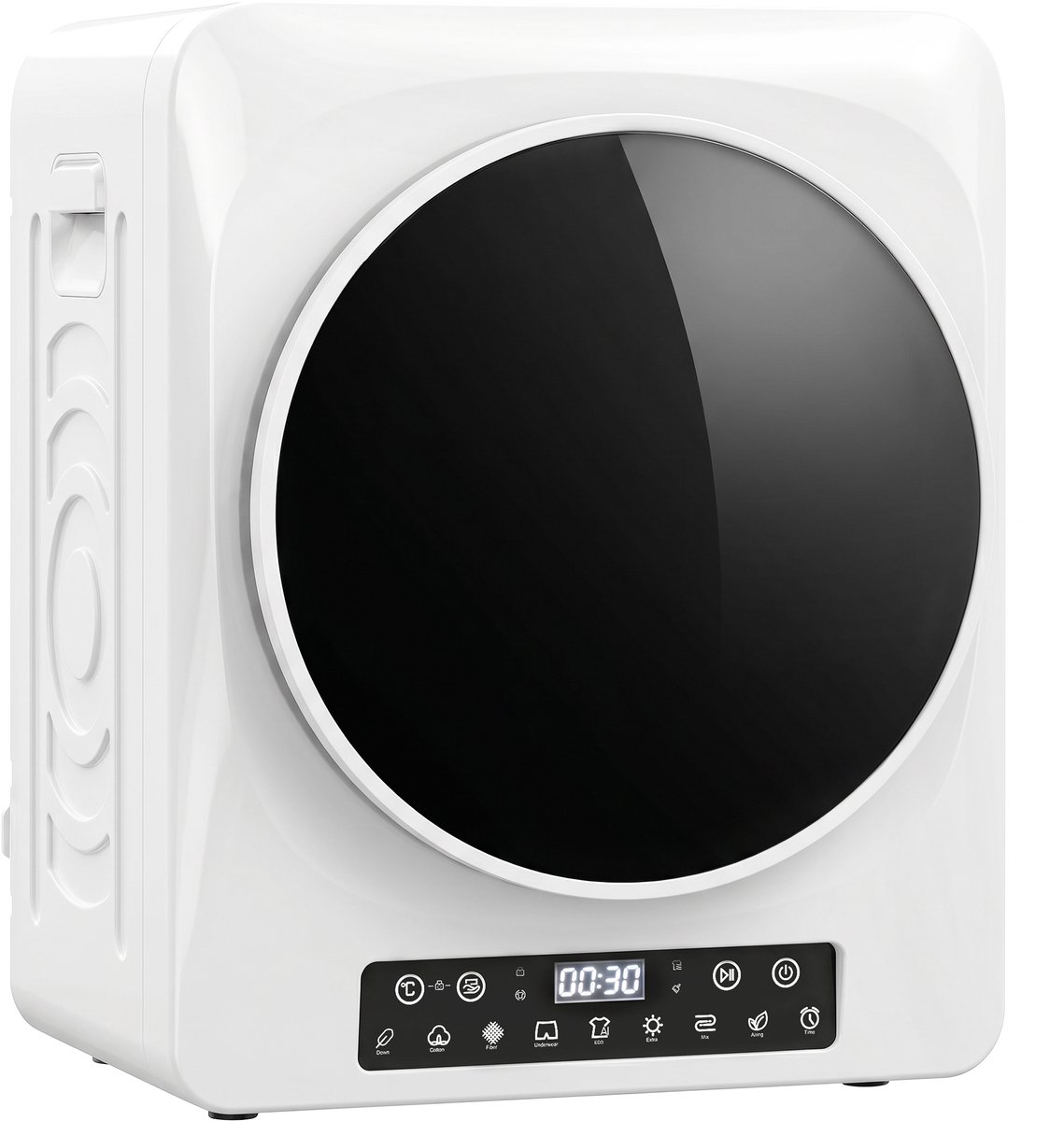 HOMCOM Laundry Dryer-Stahl, Edelstahl-49L x 43B x 61H cm-Weiß