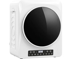 HOMCOM Laundry Dryer-Stahl, Edelstahl-49L x 43B x 61H cm-Weiß