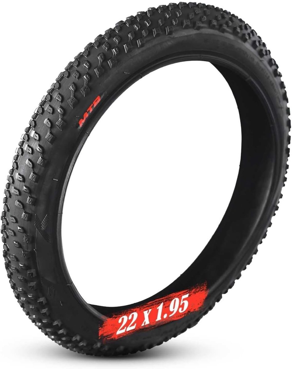 SnelShoppen - 22 Inch 1.95 BMX Fietbanden | 22x1.95 Blokbanden | Antislip en Slijtvaste Fietstires (2 Stuks)