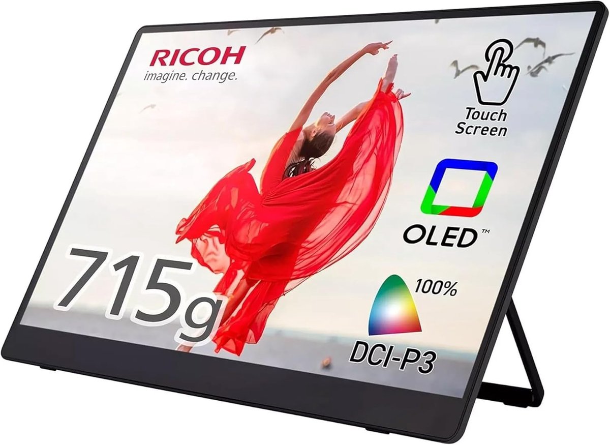SnelShoppen - Draagbare Monitor 15.6" OLED, Ultralicht 700g, Multi-Touch, Draadloos, USB Type-C, Perfect voor Thuis en Op Reis