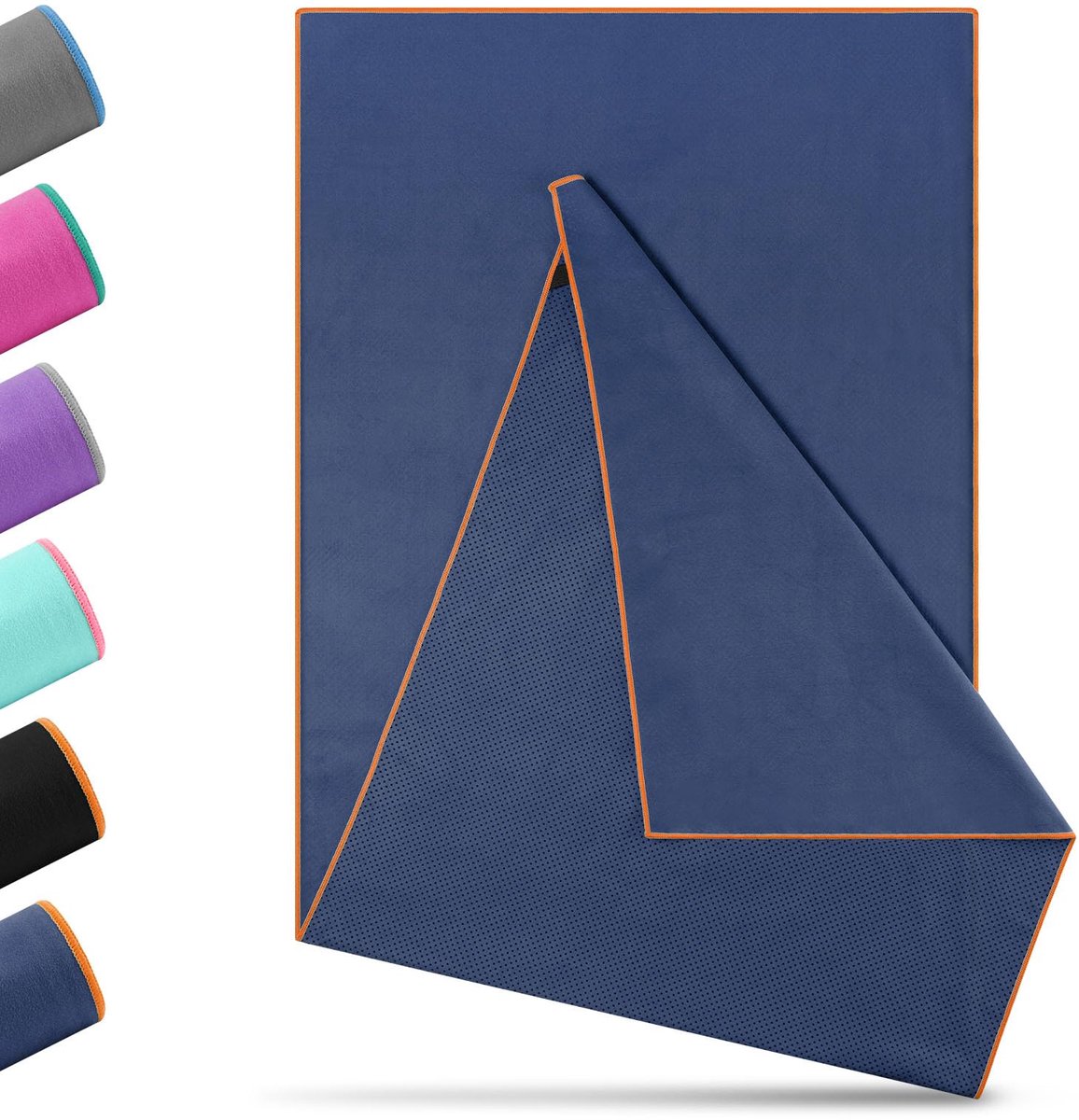 SnelShoppen - Yoga Handdoek, Antislip Microfiber, 185 x 65 cm, Hygienische Yoga Mat Trailers voor Hot Yoga, Studio & Fitness, Wasbaar, Absorberend (Ma