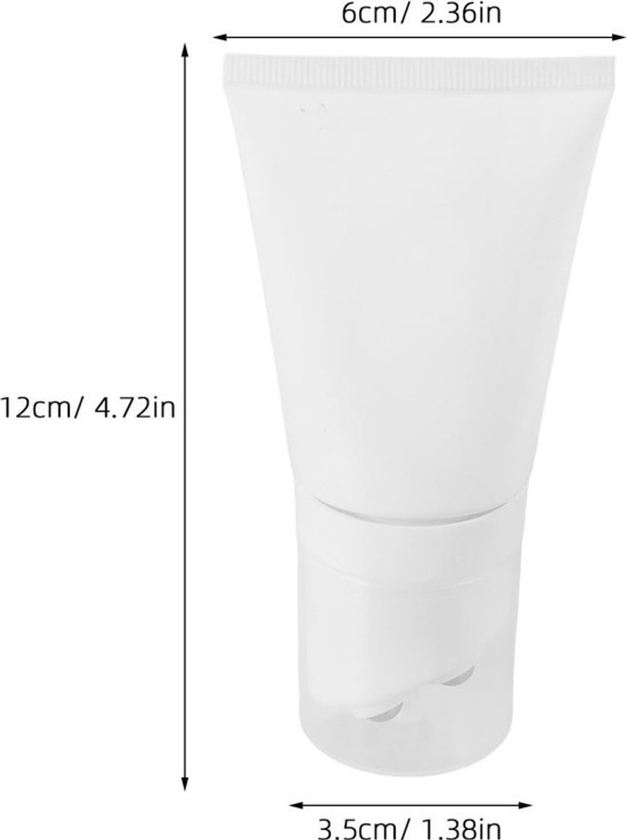 Roll-on Fles 50 ml - Lekvrije Cosmetica-container - Massageballen 5x - Huidverzorging Onderweg - Draagbaar en Praktisch - Gebruiksvriendelijke Rollerbal