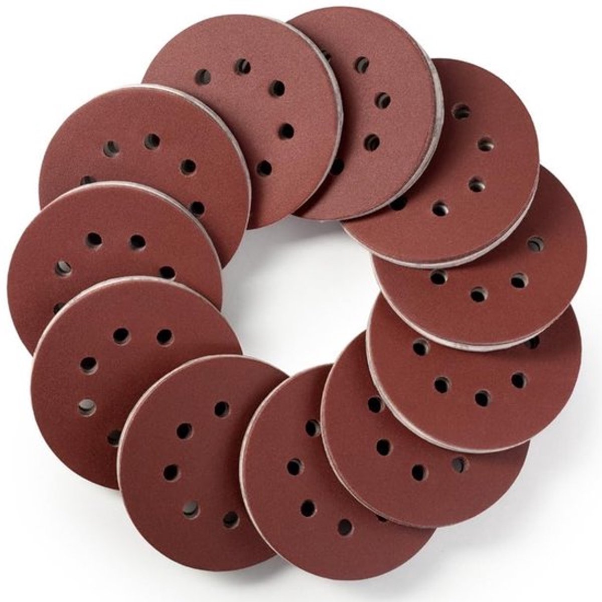 110 Stuks Schuurpapier 125 mm P240 - Hoogwaardige Kwaliteit